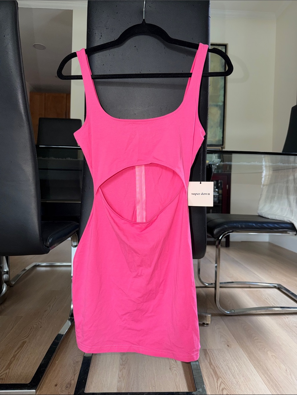superdown Hot Pink Fitted Tank Dress